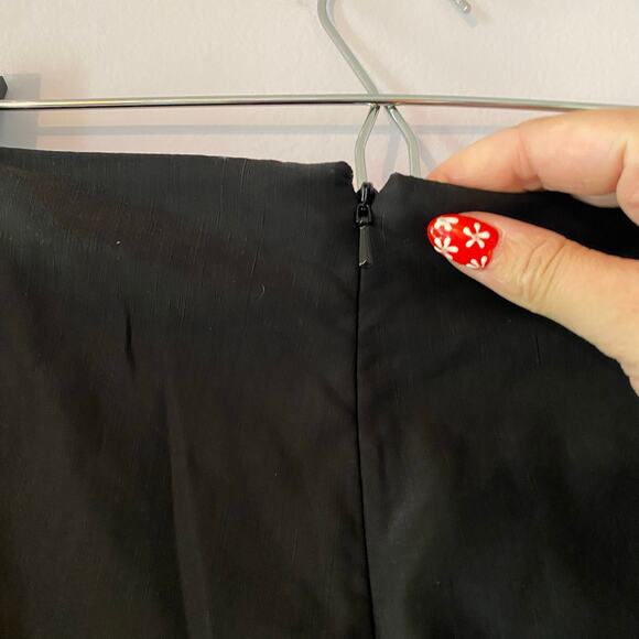 Veronica Beard Women's 14 Honolulu Black Linen Blend Dress Pants Cropped Preppy - Picture 7 of 12